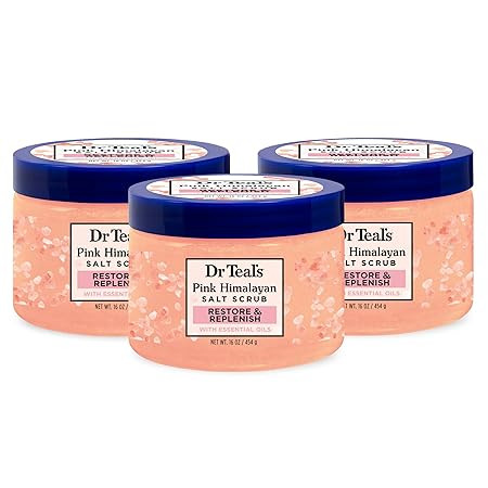 Dr Teal's Pink Himalayan Salt Body Scrub, Restore & Replenish with Pure Epsom Salt & Essential Oi... | Amazon (US)
