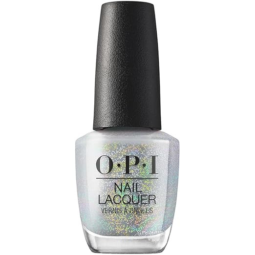 OPI Nail Lacquer Nail Polish | Opaque Light White & Gray Shimmer Chip Resistant Nail Polish | Veg... | Amazon (US)