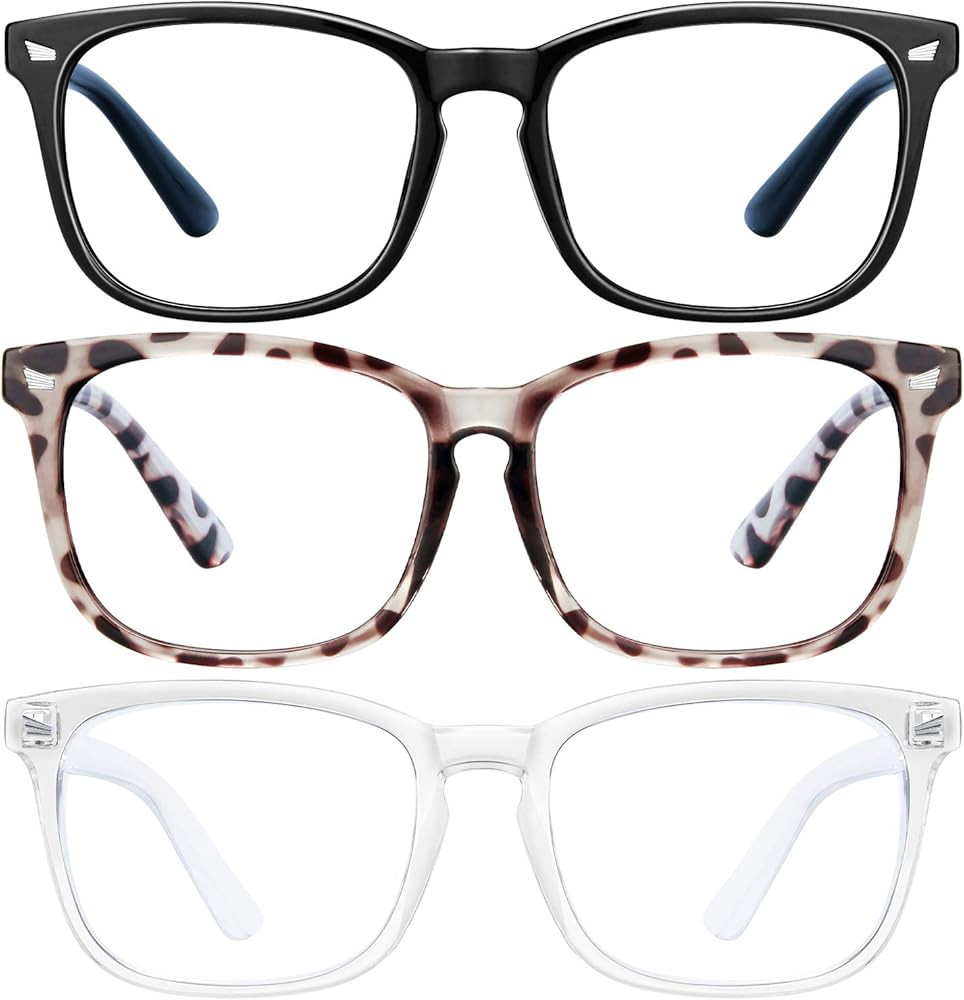 Blue Light Blocking Glasses for women/men - ZZD 3Pack Computer Reading/Gaming/TV/Phones Glasses | Amazon (US)