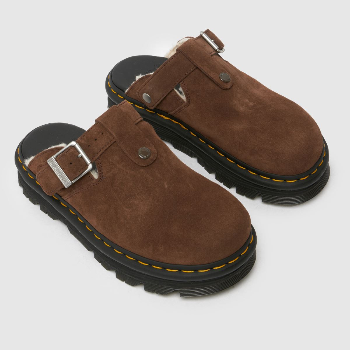 Womens Dark Brown Dr Martens Zebzag Lined Mule Sandals | schuh | Schuh