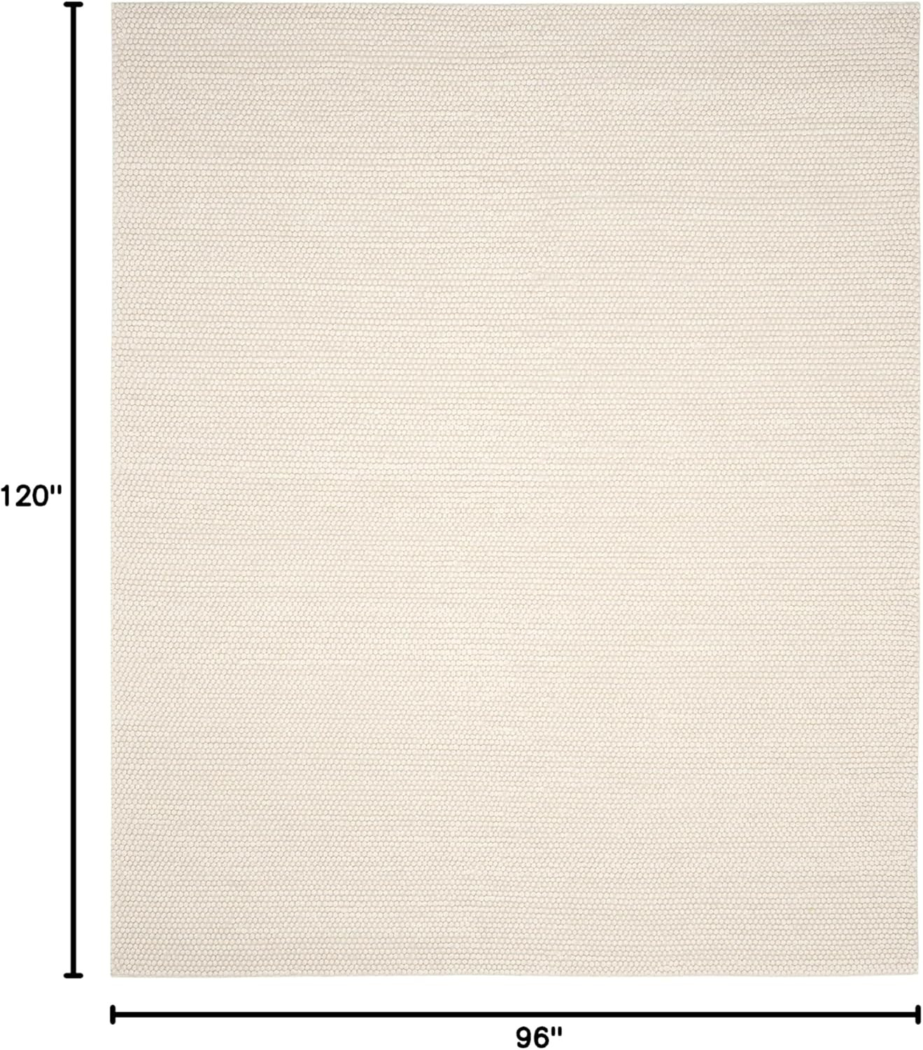 SAFAVIEH Area Rug 8x10 - Natura Collection - Large - Ivory, Handmade Wool Blend, Textured Design,... | Amazon (US)