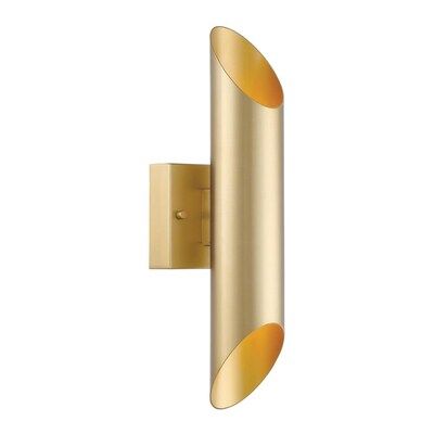 Designers Fountain Skyler 5.24-in W 1-Light Luxor Gold Modern/Contemporary Wall Sconce | Lowe's