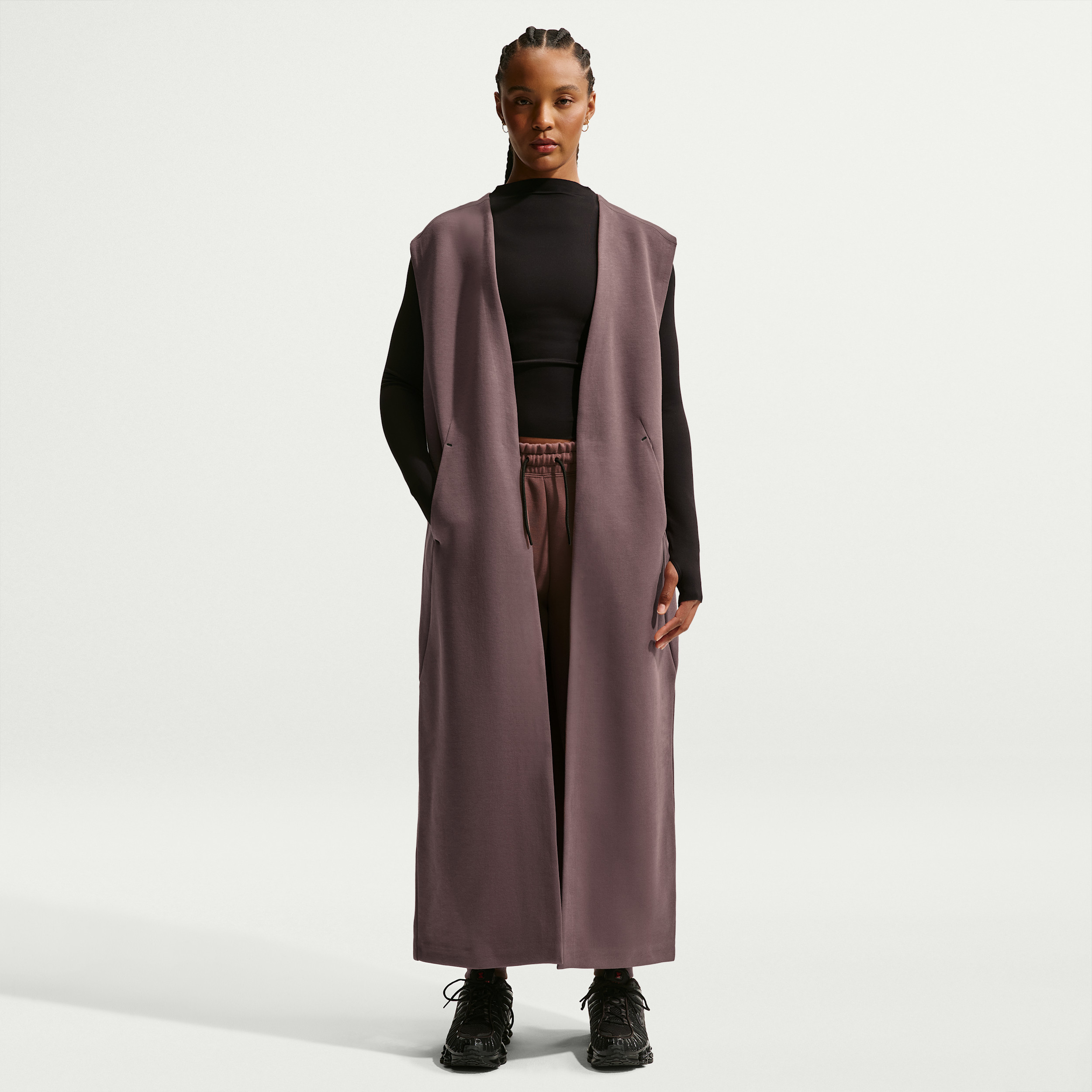 Women's Nike Sportswear Tech Fleece Oversized Sleeveless Duster in Purple | IF0266-502 | Nike (US)