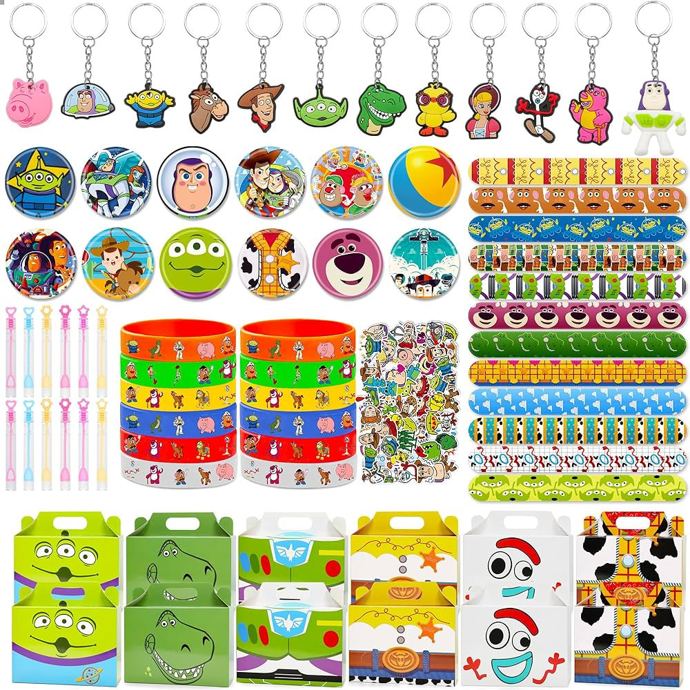 Cartoon Story Birthday Party Favors - Kids Toy Birthday Party Supplies include 12 Slap Bracelets,... | Amazon (US)