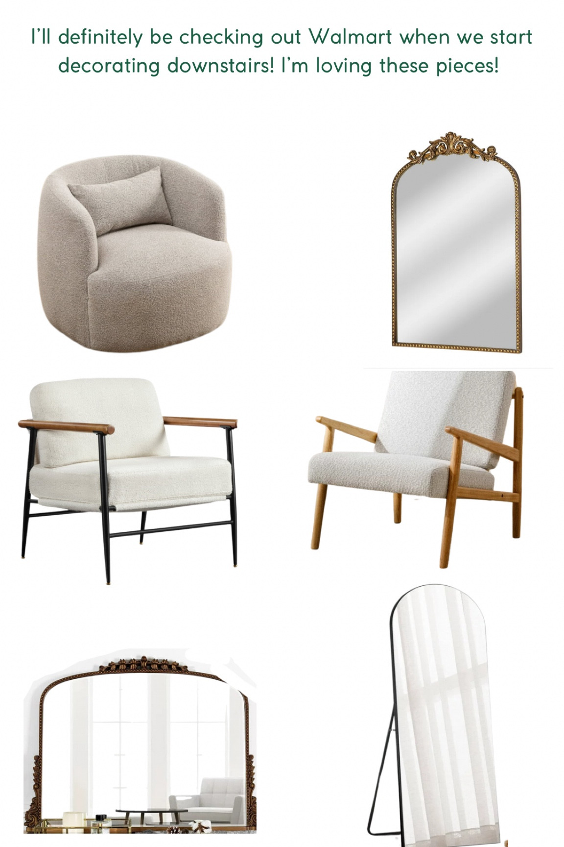 Walmart has some remarkable look alikes for designer furniture! 

Chair| mirror

#LTKfamily #LTKstyletip #LTKhome