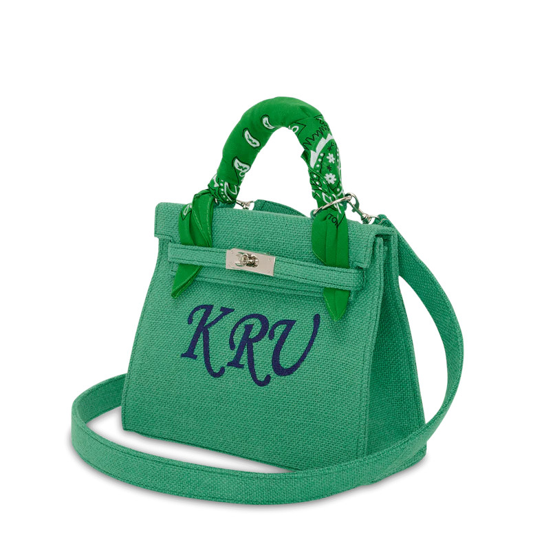 Lily & Bean Willow Apple Green Hessian Bag | Lily and Bean