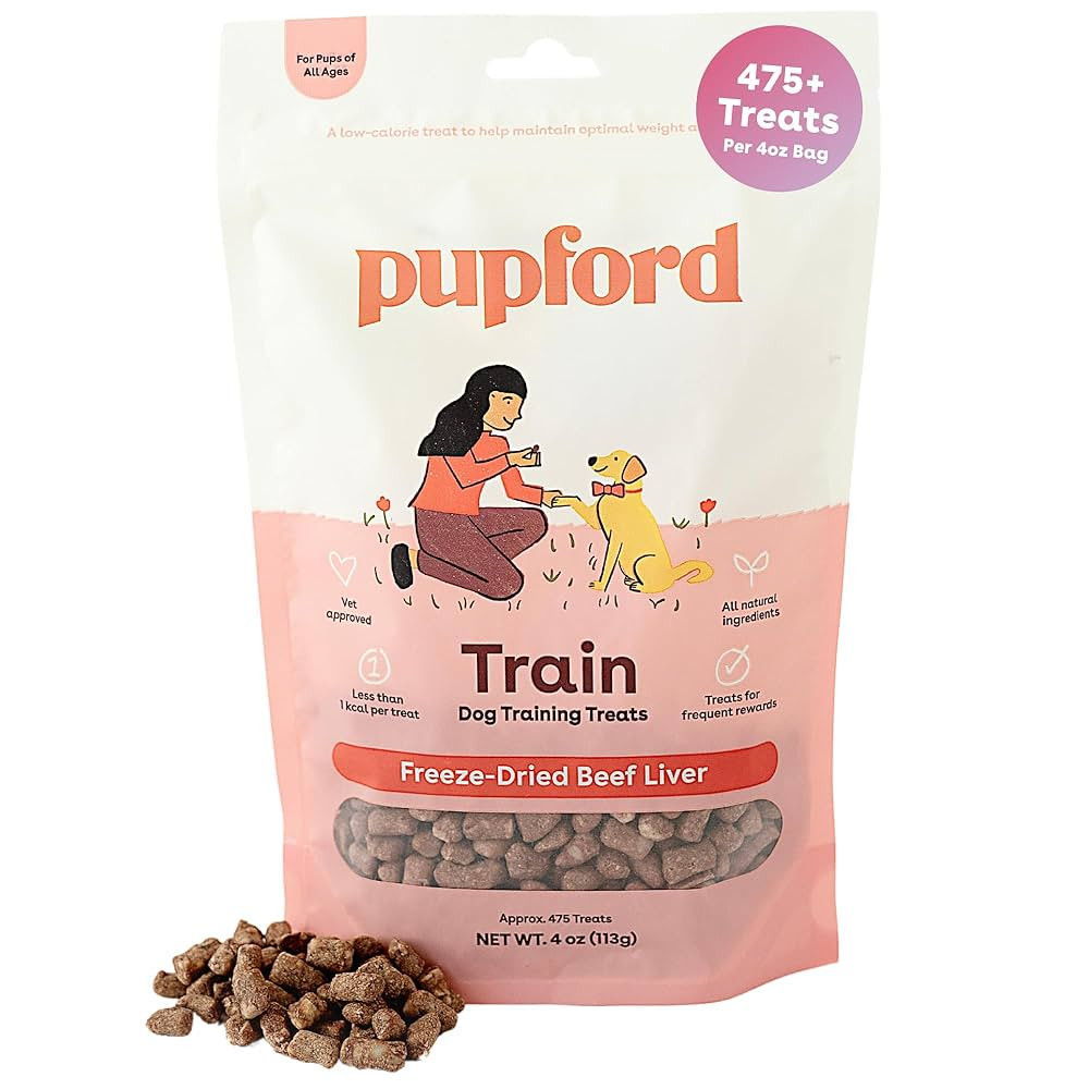 Pupford Freeze Dried Training Treats for Dogs & Puppies, 475+ Three Ingredient Bites (Beef Liver,... | Amazon (US)