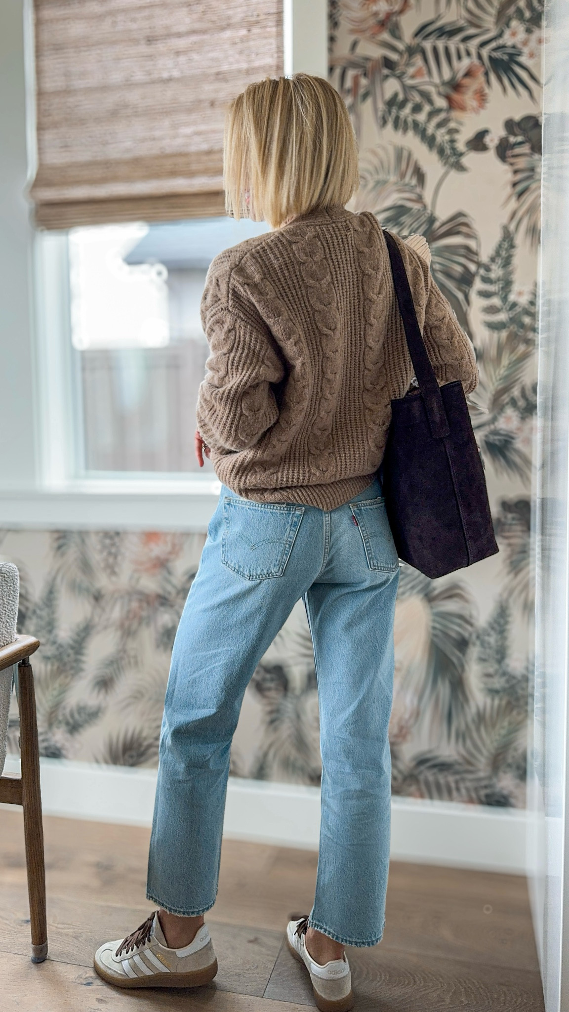 🚨40% off, fully stocked jeans! this NEW denim wash is 👌🏽 under $60
I love this universally flattering, wear-with-anything pair of jeans! The perfect denim wash, mid rise fit and a little distressing on the hem for a lived in look. The fit is loose, I wear my true size 27.
Cardigan fits big. Wearing a small 

#LTKCyberWeek 

#LTKOver40 #LTKSaleAlert