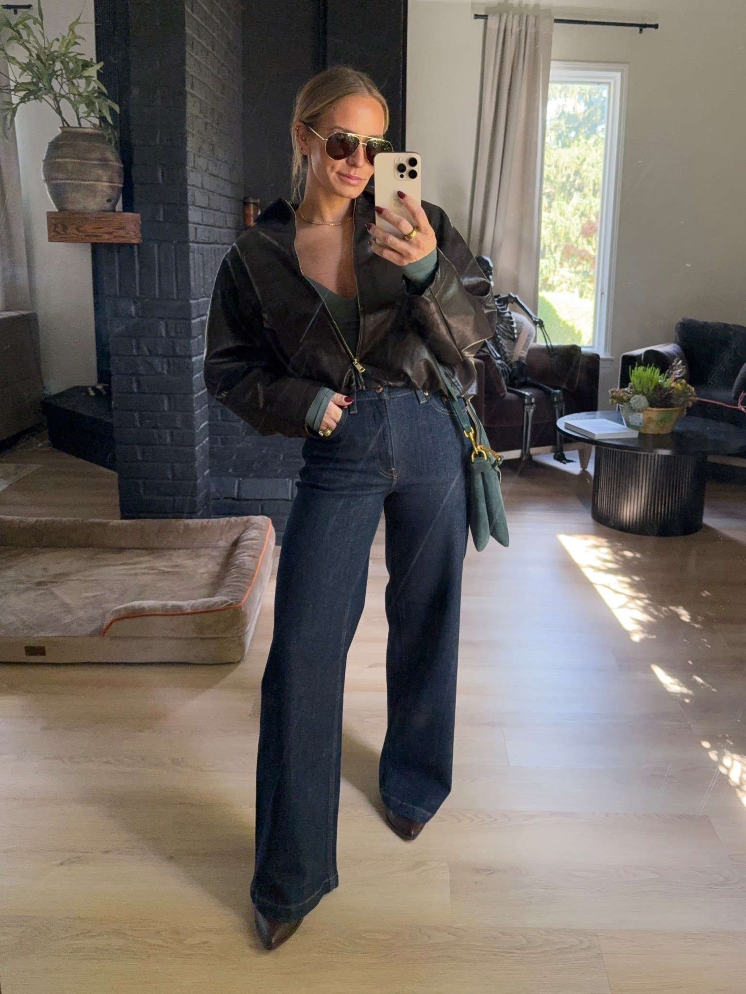 Fall Outfit Inspo 👌🏽

Jacket: small 
Bodysuit: small 
Jeans: 26

Use code LOLAMARIE to shop my MF jewels.

#LTKOver40 #LTKStyleTip