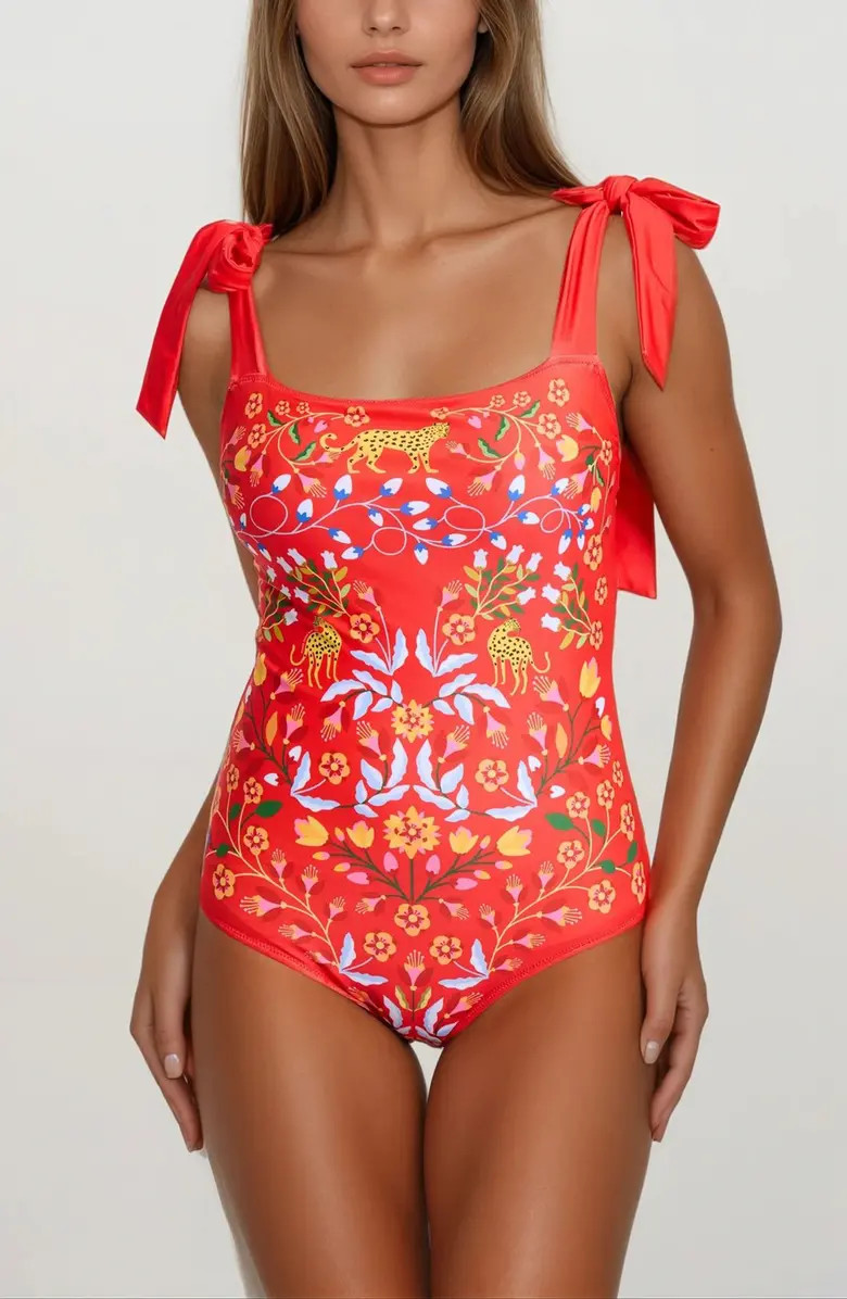 Red Blossom Reversible One-Piece Swimsuit | Nordstrom