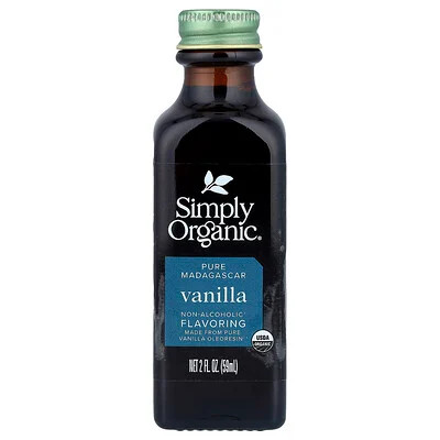 Simply Organic, Pure Madagascar Vanilla, Non-Alcoholic Flavoring, 2 fl oz (59 ml) | iHerb