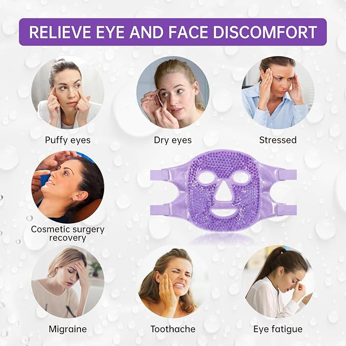 Face Eye Mask Ice Pack for Reducing Puffiness, Bags Under Eyes, Puffy Dark Circles, Migraine,Hot/... | Amazon (US)