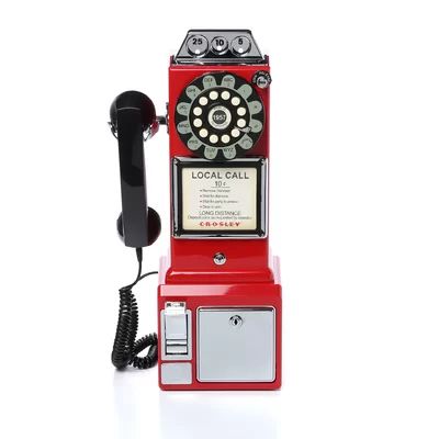 Vintage Pay Phone Williston Forge Finish: Red | Wayfair North America