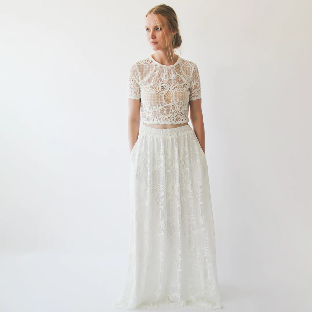 Lace Skirt With Pockets , Vintage Style Lace ,maxi Boho Lace Skirt 3034 - Etsy | Etsy (US)