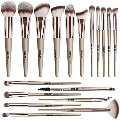 MAANGE Makeup Brushes 18 Pcs Premium Synthetic Makeup Brush Set Professional Eyeshadow Eyebrow Fo... | Amazon (CA)