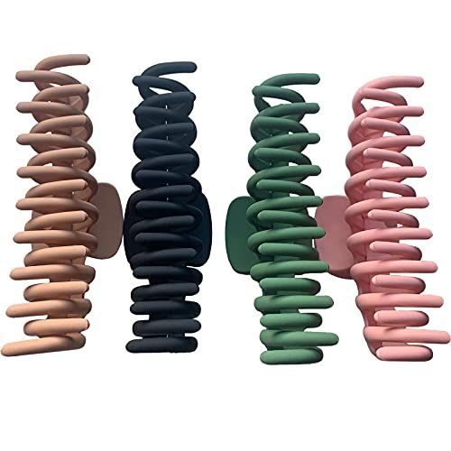AiPretty Hair Clips, Fashion Big Hair Claw Clips, 4.33 Inch Nonslip Large Claw Hair Clips for Women  | Amazon (US)