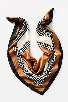 Large Satin Polka Dot Scarf | Anthropologie (US)