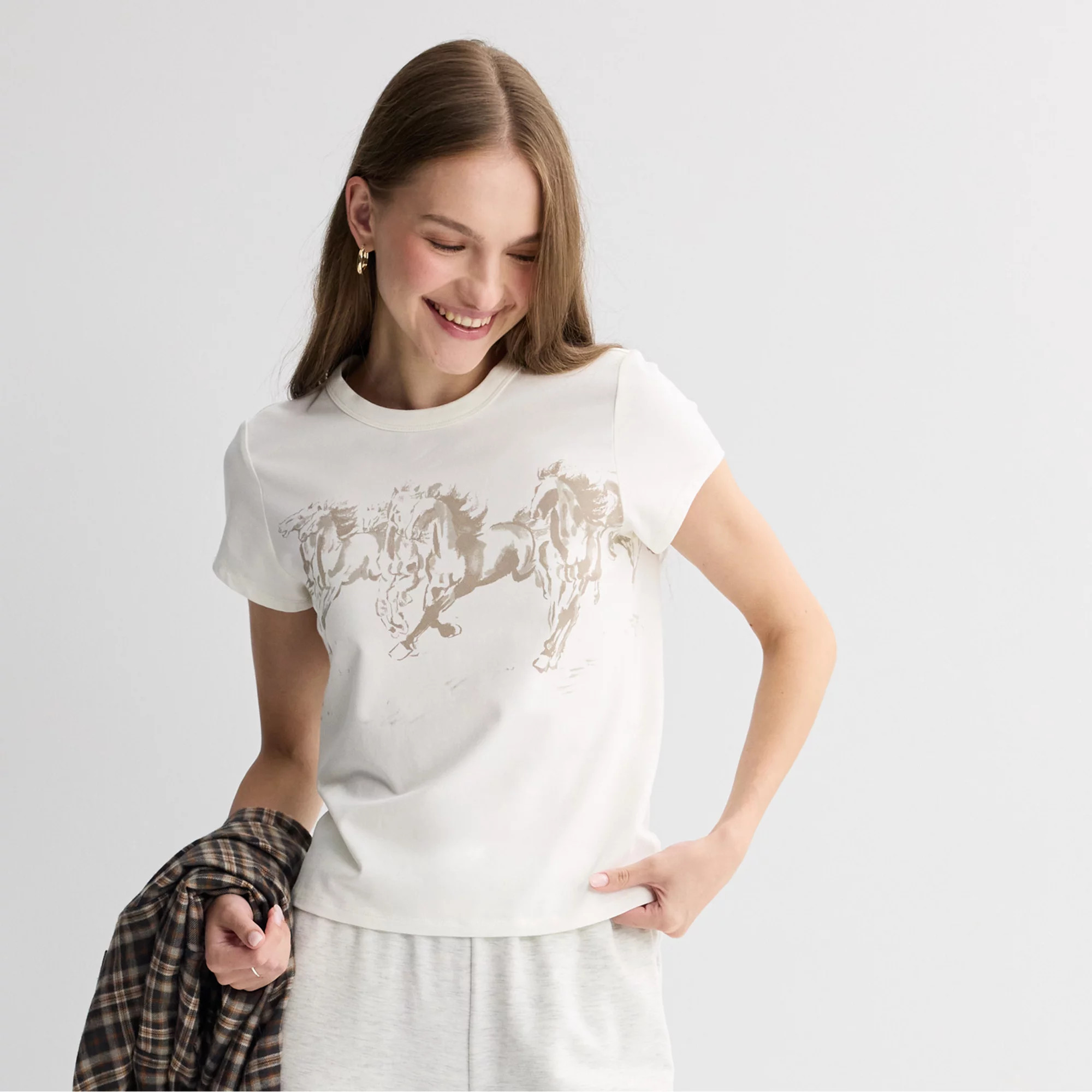 Juniors' Western Graphic Baby Tee | Kohl's