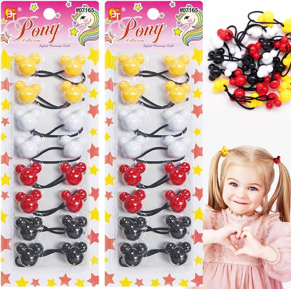 Hair Ties Hair Accessories for Girls Cartoon Character Hair Ties with Balls Bubble Twinbead Ponyt... | Amazon (US)