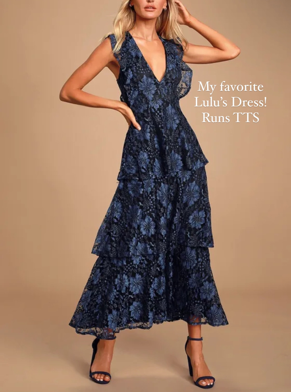 Molinetto Navy Blue Lace Ruffled … curated on LTK