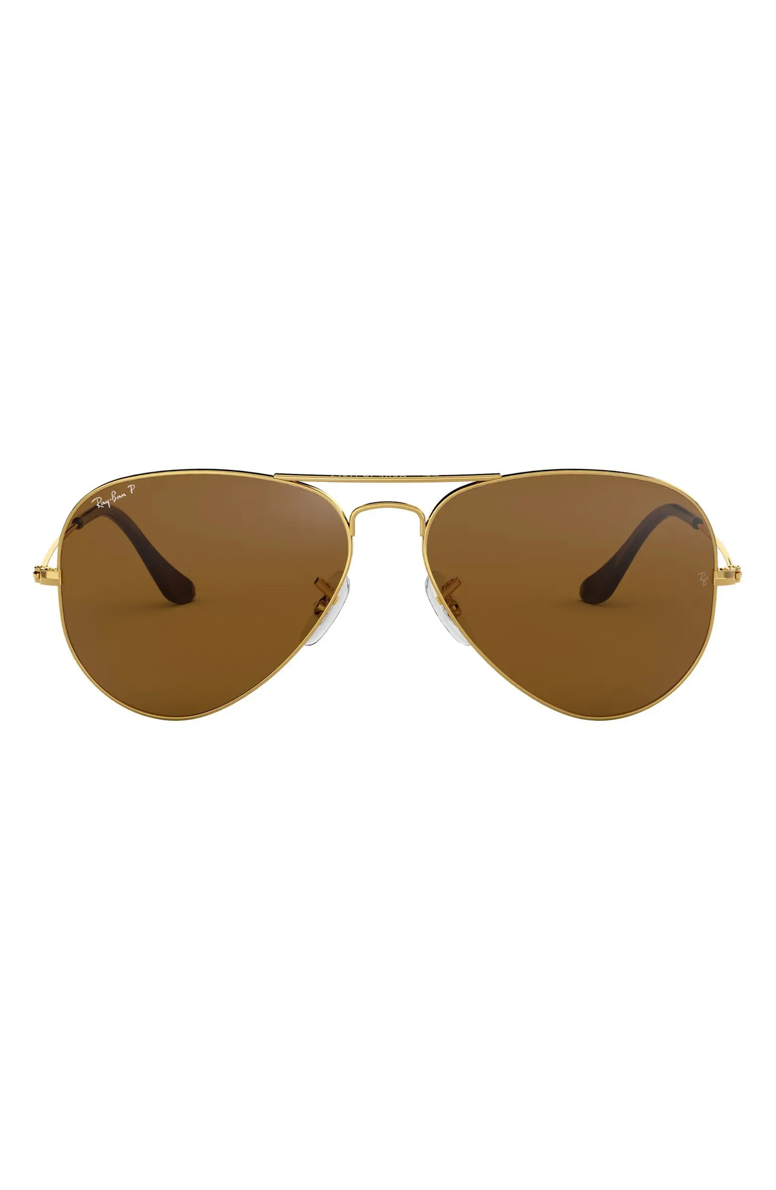 58mm Polarized Aviator Sunglasses | Nordstrom