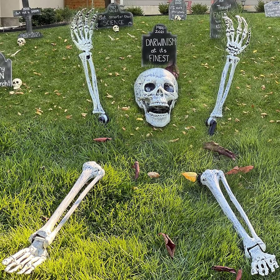 Halloween Skeleton Stakes Decorations, Realistic Skeleton Halloween Decor, Hallo-ween Ske-leton H... | Amazon (US)