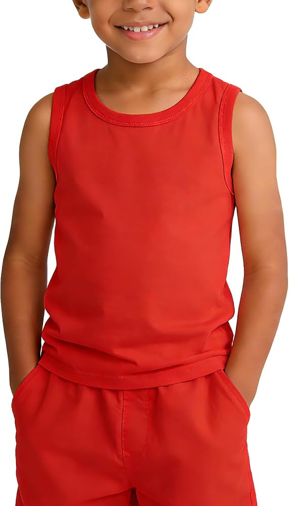 AMIYAN Toddler Tank Tops Boys Girls Sleeveless Shirts Cotton Soft Summer Tee for Kids 1-7 Years | Amazon (US)