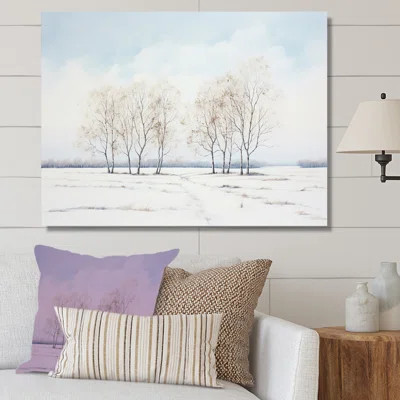 Snow Winter Minimalism Landscape On Canvas Print | Wayfair North America