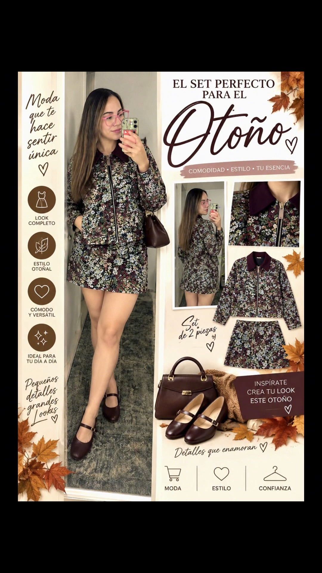 🍂🤎 EL SET PERFECTO PARA EL OTOÑO 🤎🍂

Este look tiene todo lo que amo de la temporada 😍: estampado floral, tonos cálidos y ese toque elegante en color vino que lo hace especial.

Lo combinaría con unas Mary Jane marrones, bolso chocolate y accesorios sencillos. ✨🤎

¿Lo usarías para un día casual o para salir? 🍁👇

#ModaOtoño #FallFashion #FallOutfit #OutfitInspo #AutumnStyle #FallStyle #LookDeOtoño #ModaMujer #FashionFinds #FallVibes #OutfitIdeas #EstiloFemenino #Otoño2026

#LTKSaleAlert #LTKU #LTKxWalmart