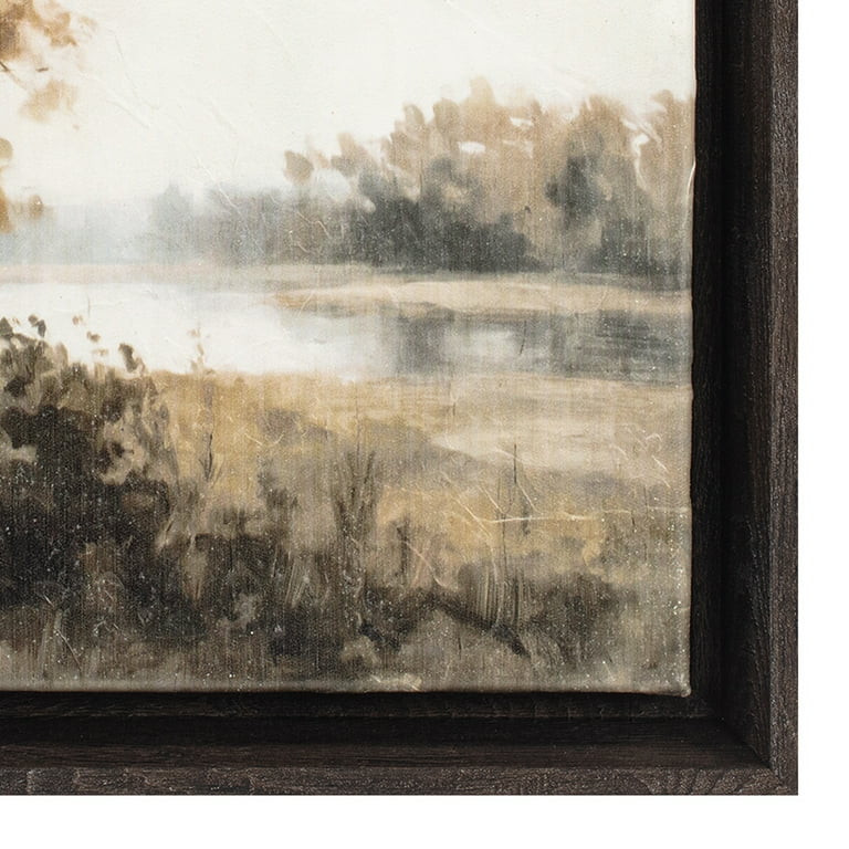 My Texas House By The Pond Framed Art 16x12 | Walmart (US)