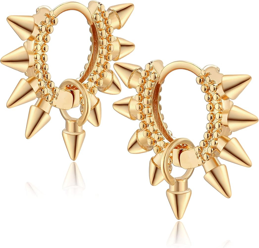 Mevecco Gold Dainty Huggie Hoop Earring,18K Gold Plated Cute Tiny Drop Ball Hoop Earrings for Wom... | Amazon (US)