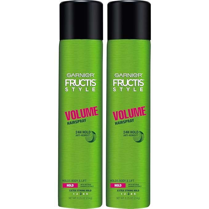 Garnier Fructis Style Volume Anti-Humidity Hairspray, 8.25 Oz, 2 Count, (Packaging May Vary) | Amazon (US)