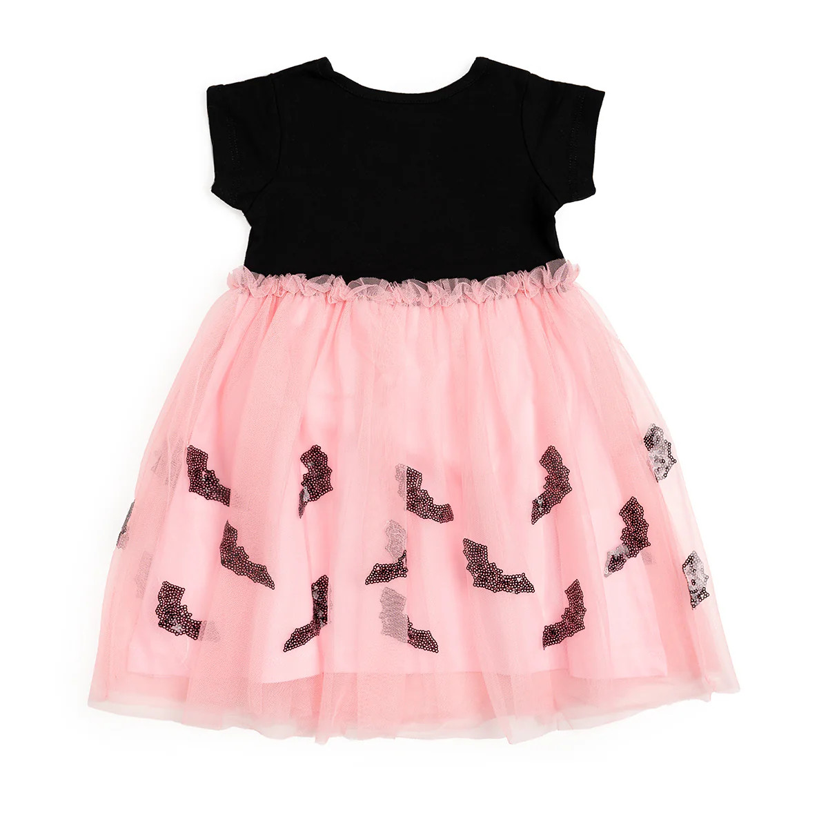 Bat Halloween Short Sleeve Tutu Dress | Sweet Wink