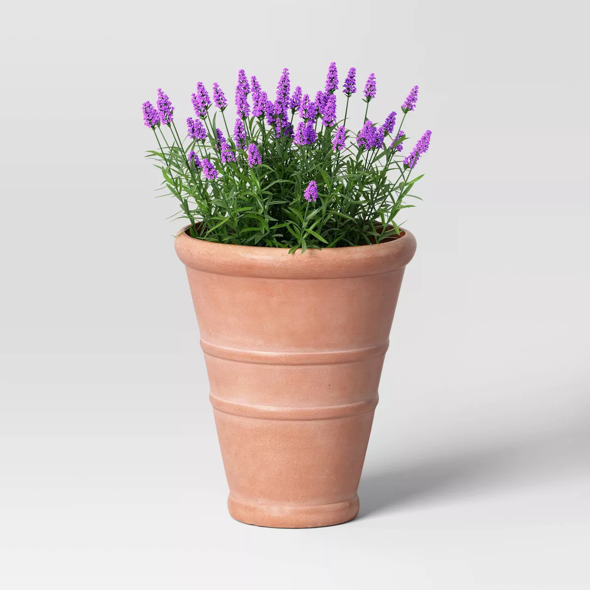 Classic Ribbed Composite Indoor Outdoor Planter Pot Terracotta Pink - Threshold™ | Target