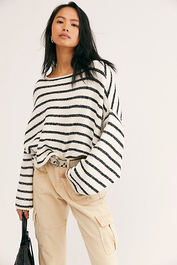 Bardot Stripe Sweater by Free People, Dice Combo, L | Free People (Global - UK&FR Excluded)