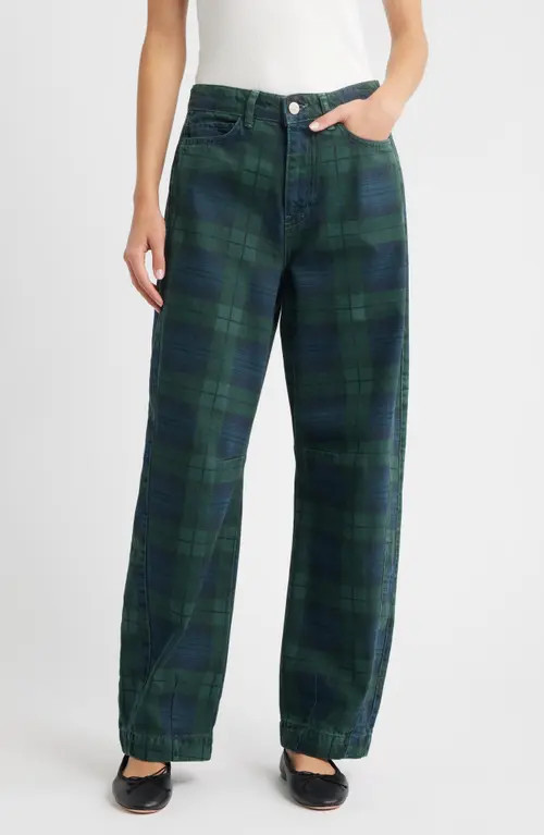 Damson Madder Sinclair Overdye Plaid Jeans in Navy at Nordstrom, Size 12 Us | Nordstrom