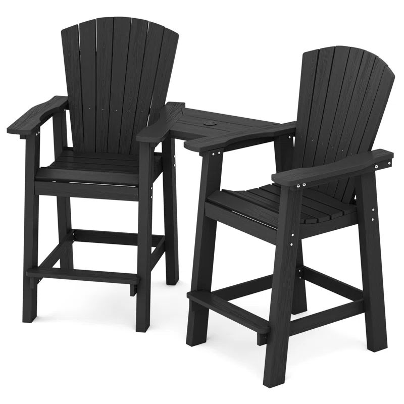 HDPE Outdoor Adirondack Chair Set | Wayfair North America