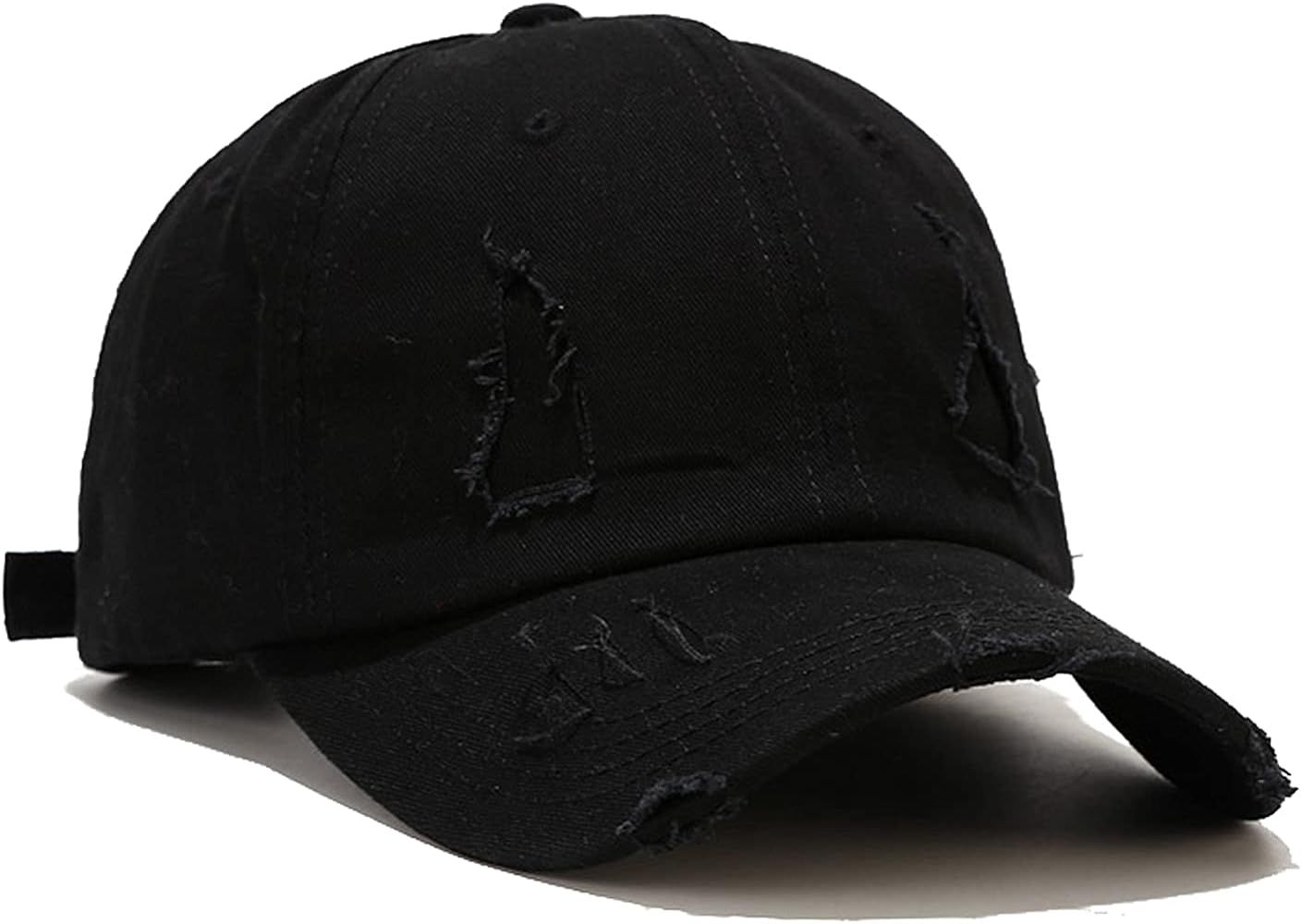Ripped Patch Baseball Cap Vintage Distressed Low Profile Unstructured Cotton Dad Hat Adjustable f... | Amazon (US)