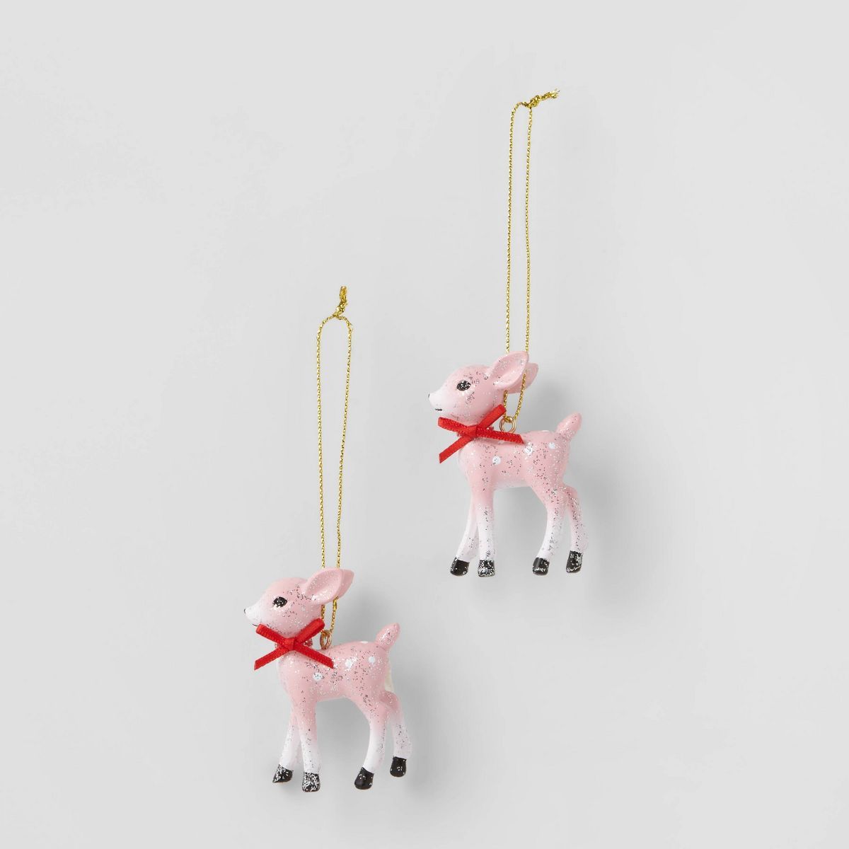 2ct Retro Small Deer Christmas Tree Ornament Set - Wondershop™ | Target