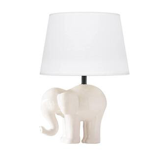Hampton Bay 19 in. White Novelty Table Lamp with Ceramic Base RS2204095 - The Home Depot | The Home Depot