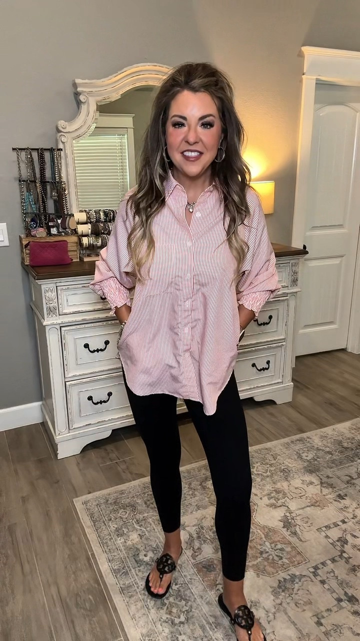 The classic striped button down shirt that everyone needs in their closet!  This is an absolute staple!

#LTKFindsUnder50 #LTKWorkwear #LTKStyleTip
