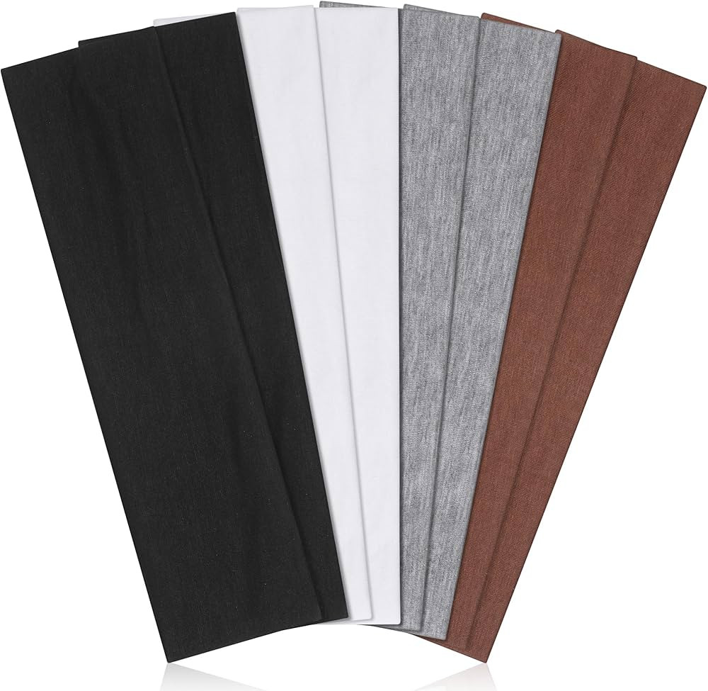 Headbands for Women Non Slip - Stylish Sports Hair Bands for Women's Hair - Soft Cotton Cloth Str... | Amazon (US)