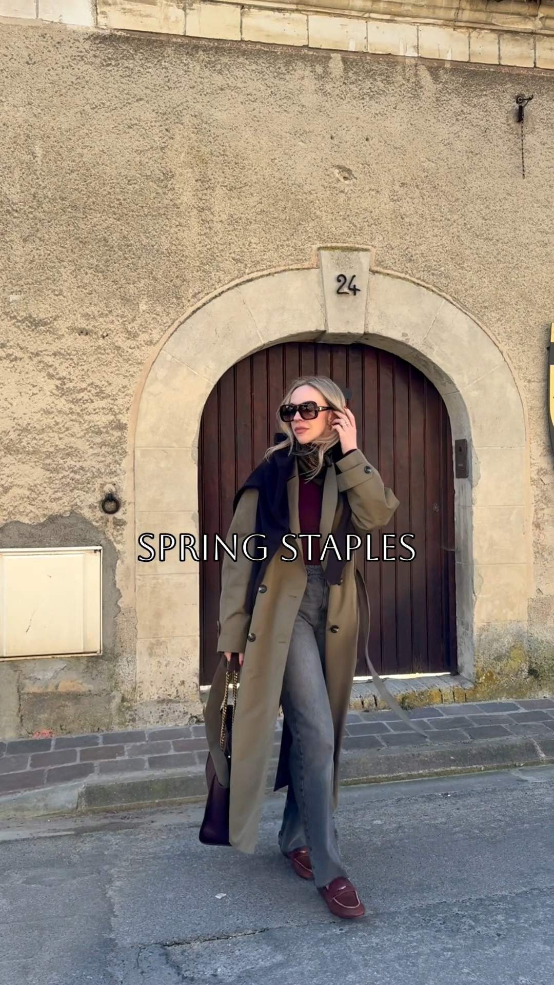 Spring outfits 2026, travel outfit, trench coat, silk scarf outfit, @Zara leather loafers, burgundy YSL tote bag

#LTKOver40 #LTKSeasonal #LTKTravel