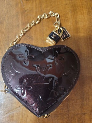 Louis Vuitton Monogram Amarante Vernis Heart Coin Purse AUTHENTIC GUC | eBay US