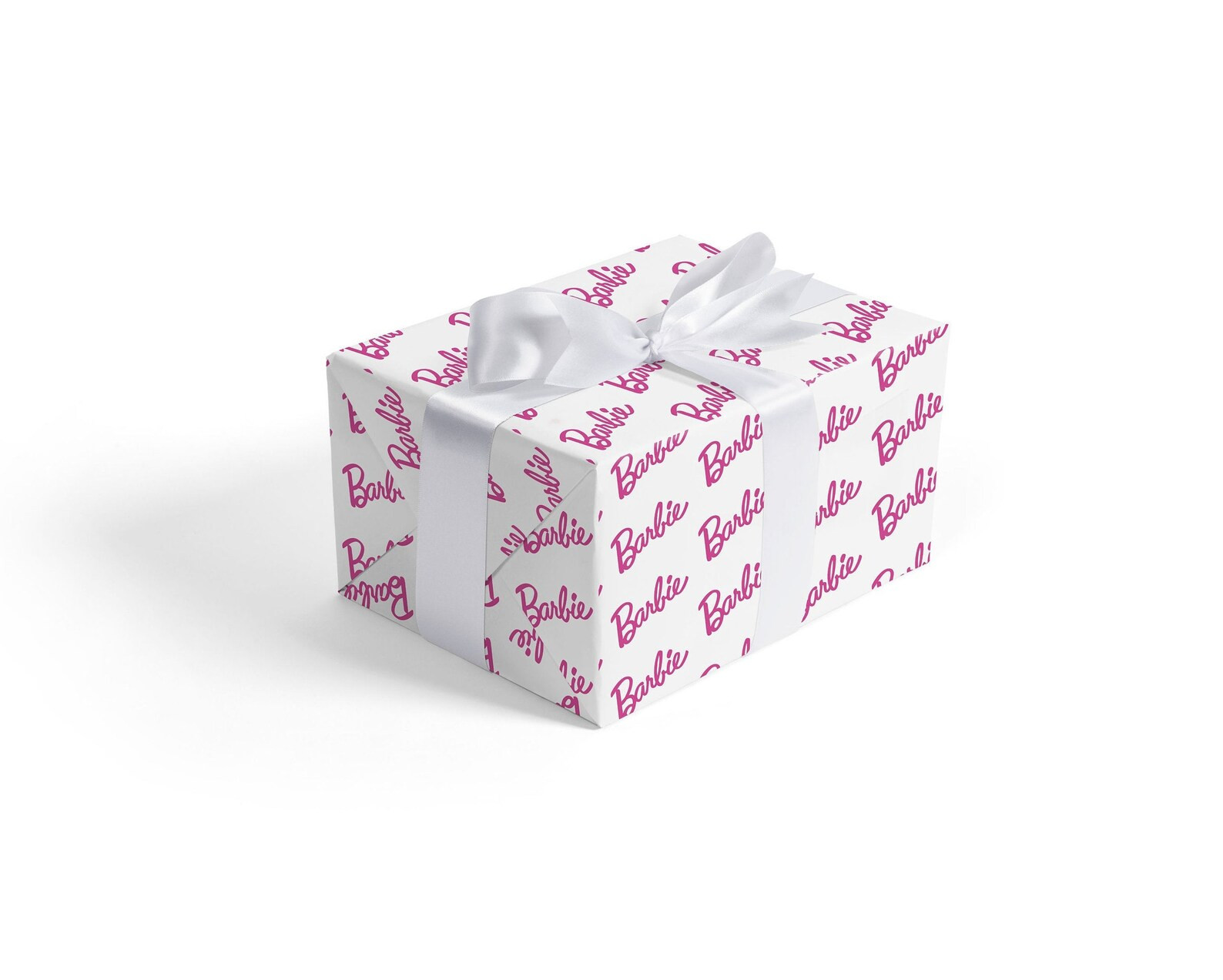 Barbie Gift Wrapping Paper Pink White Gift Wrap Girlish - Etsy | Etsy (US)