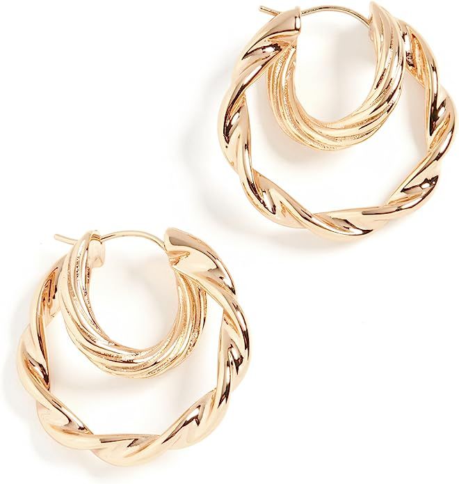 Loeffler Randall Women's Holly Double Hoop Twisted Earrings | Amazon (US)