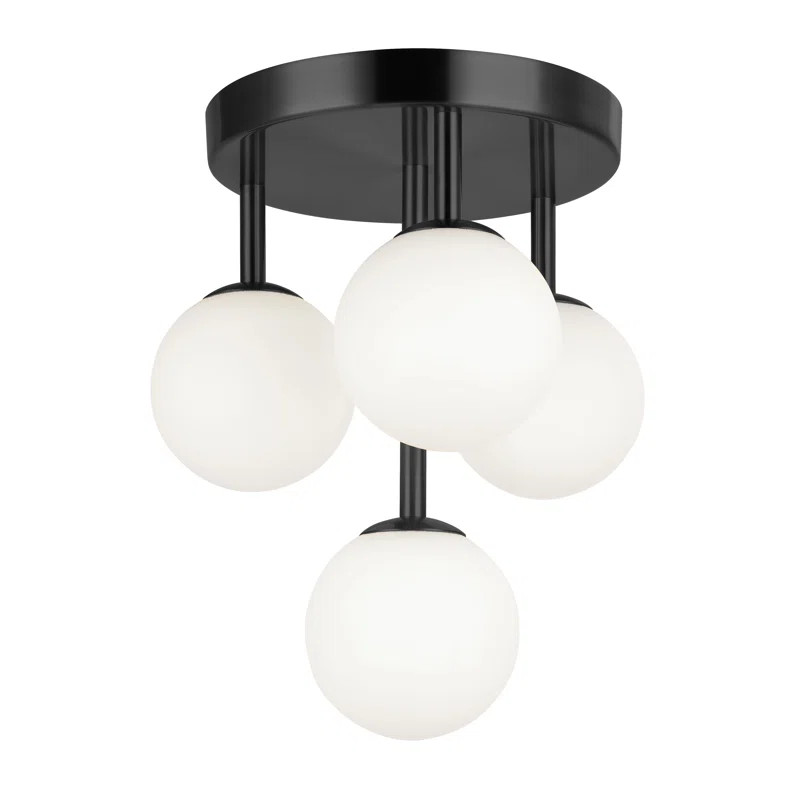Burgin Glass Semi Flush Mount | Wayfair North America