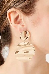Hammered Disc Drop Earrings | Forever 21 (US)
