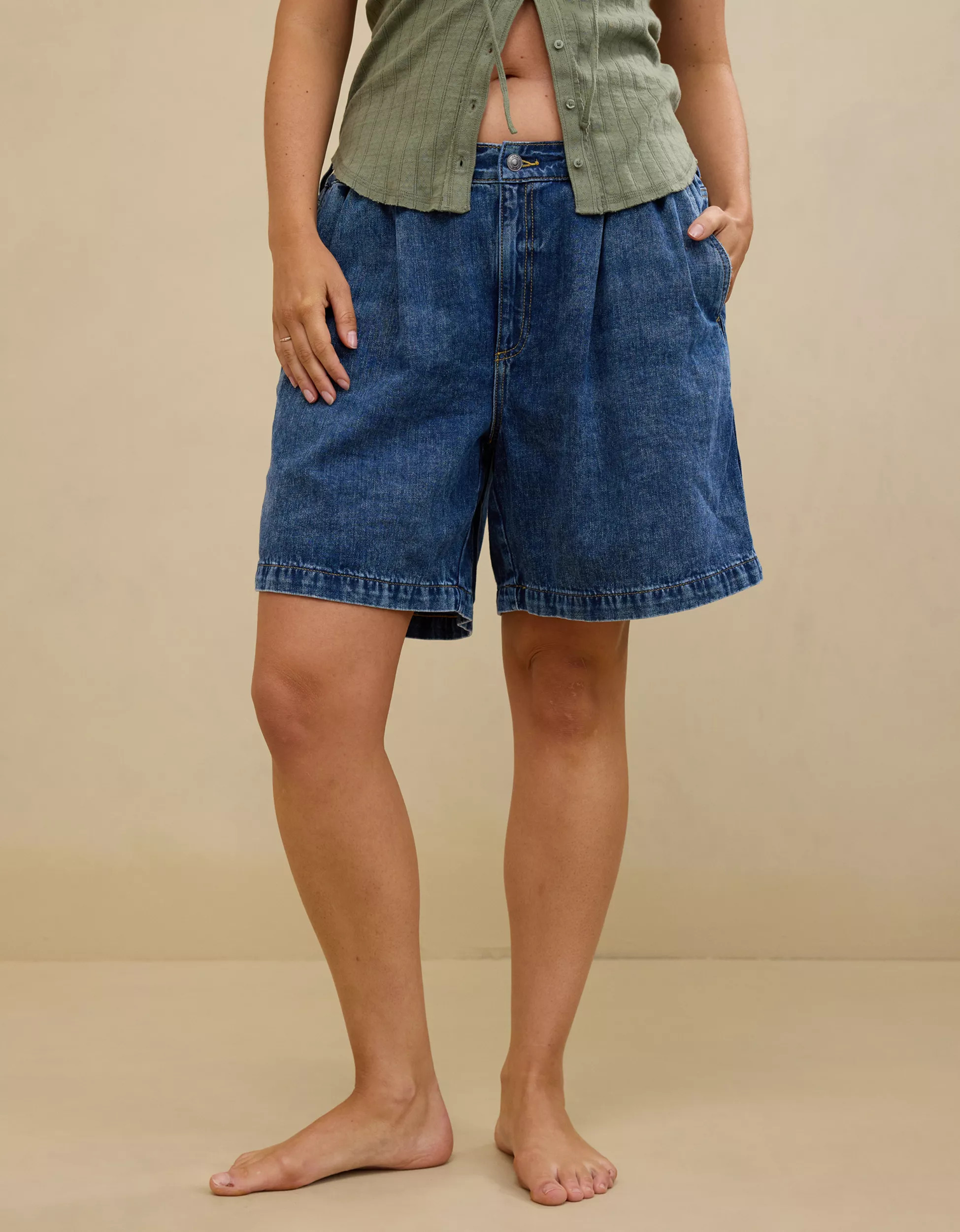 Aerie Denim Trouser Jort | Aerie