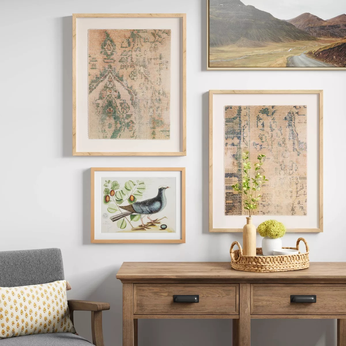 (Set of 2) 24" x 30" Textured Fabric Framed Wall Art - Threshold™ | Target